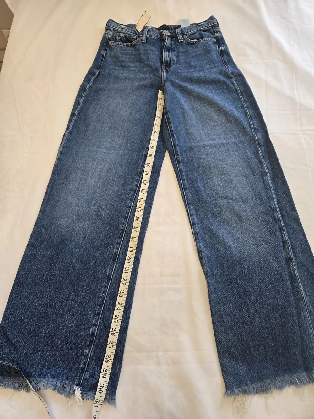 Banana Republic Wide-Leg High-Rise Jeans in Medium Blue Wash